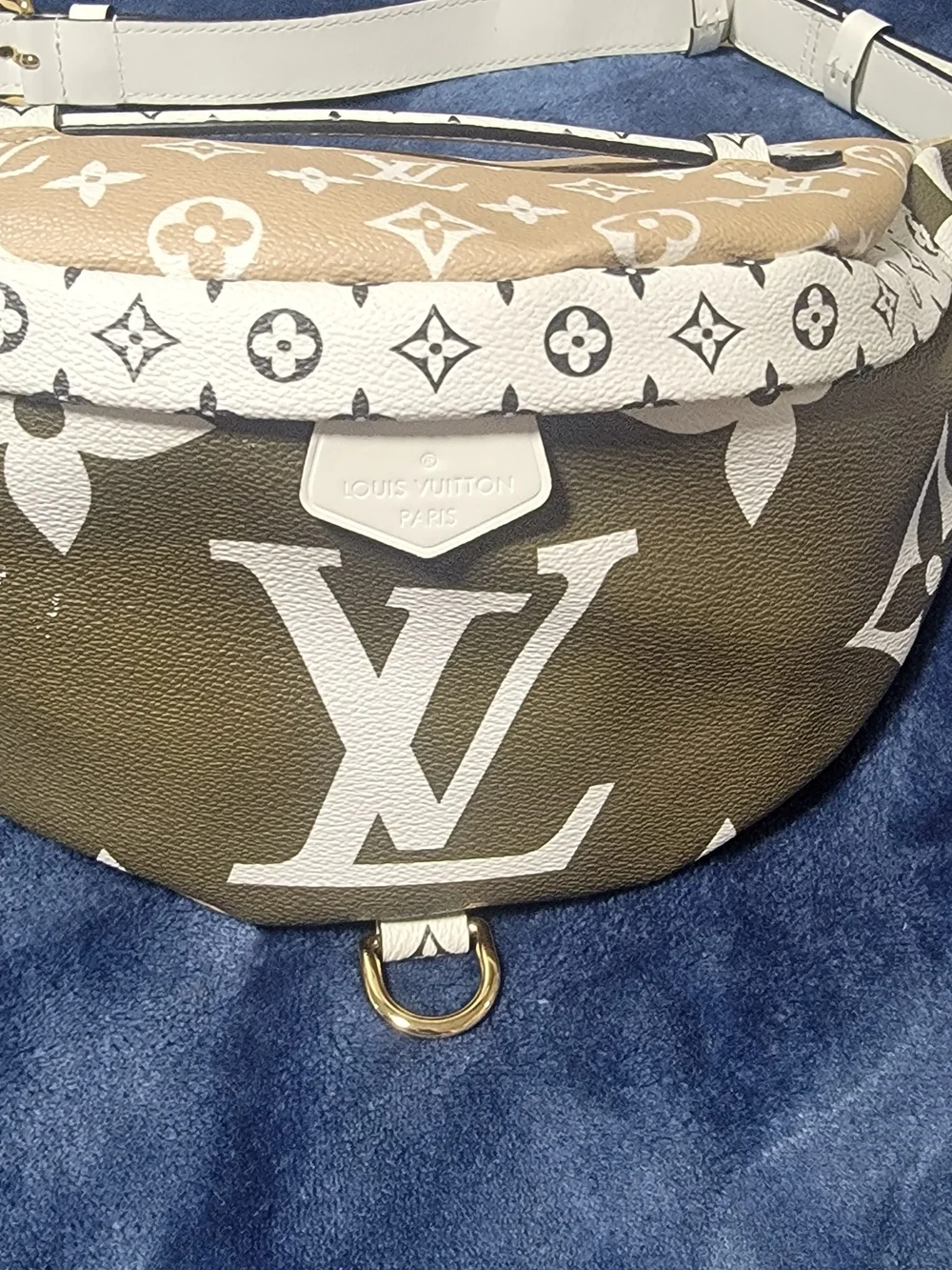 Louis Vuitton White and Brown Monogram Bumbag
